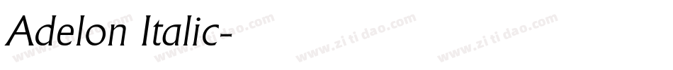 Adelon Italic字体转换
